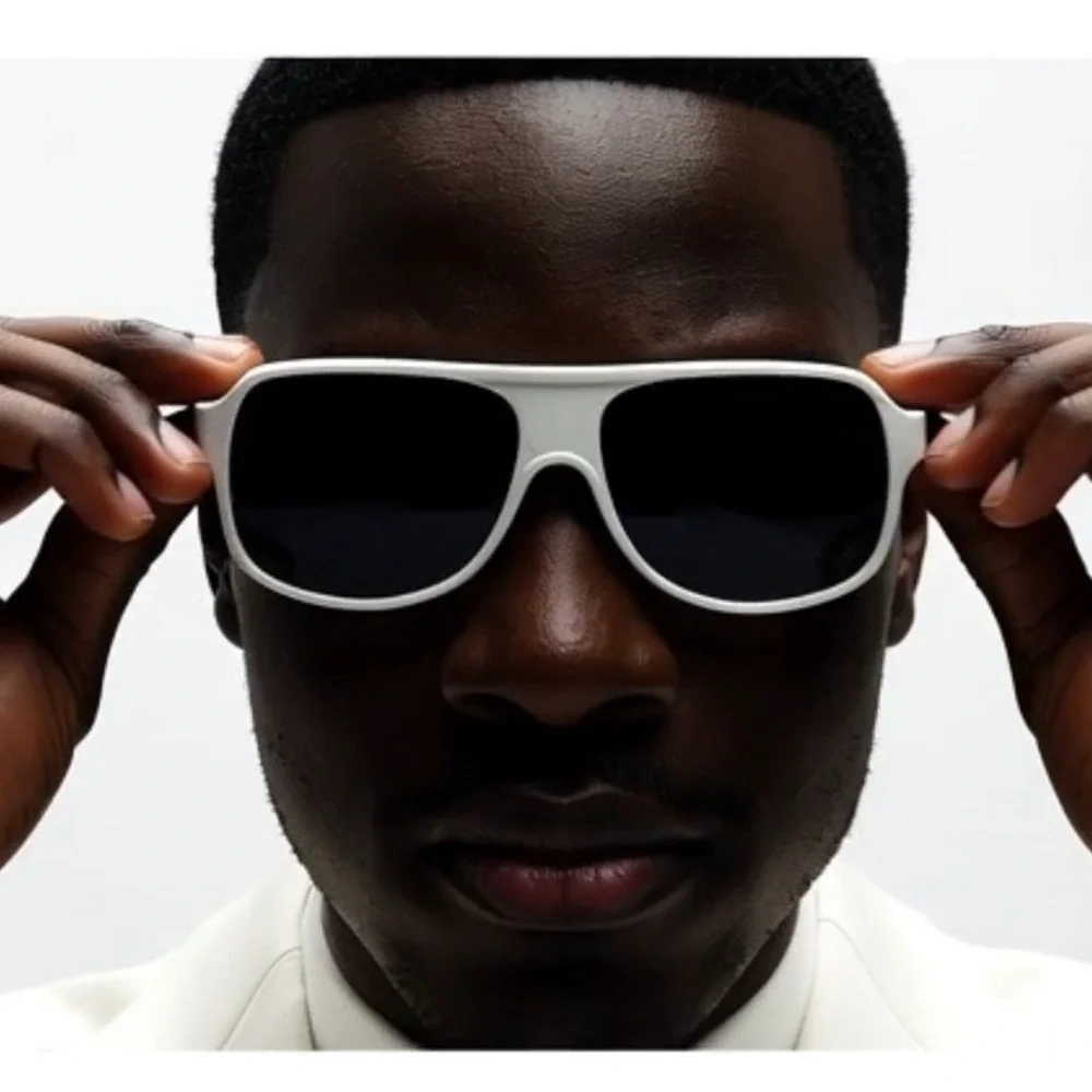 Men sunglasses White Frame UV400 Protection Driving Outdoor Sports Beach Lentes‎